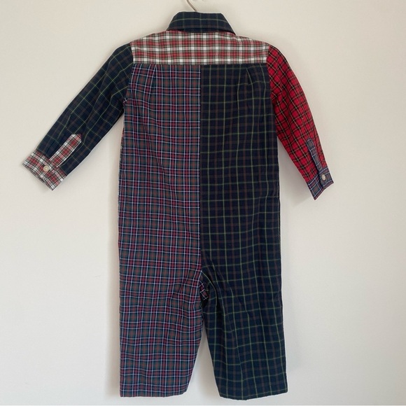NWT Ralph Lauren Baby Plaid 100% Cotton Poplin Fun Coverall One Piece 9 Months - Picture 2 of 11